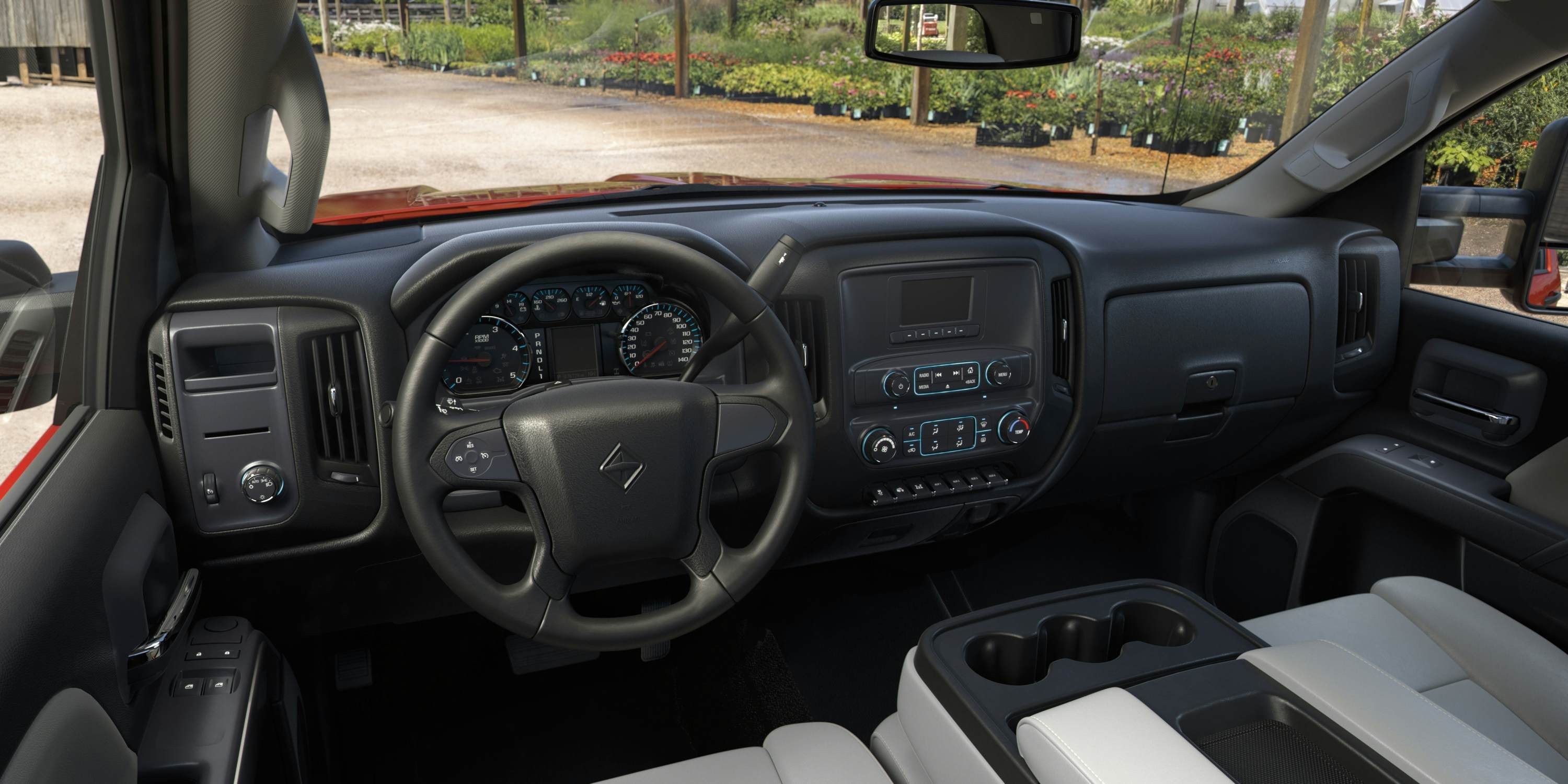 The interior of a car