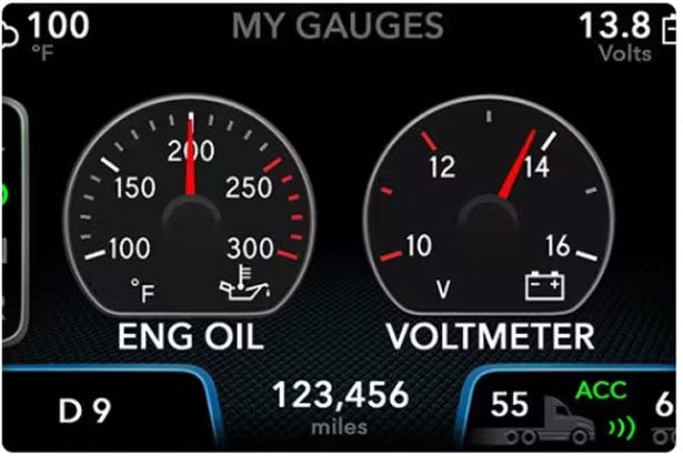 Premium gauge cluster